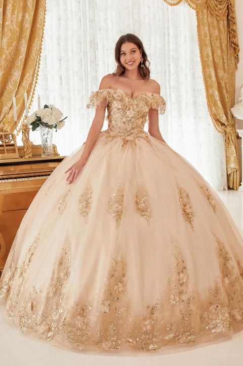 Ladivine - 15701 Off The Shoulder Ball Gown