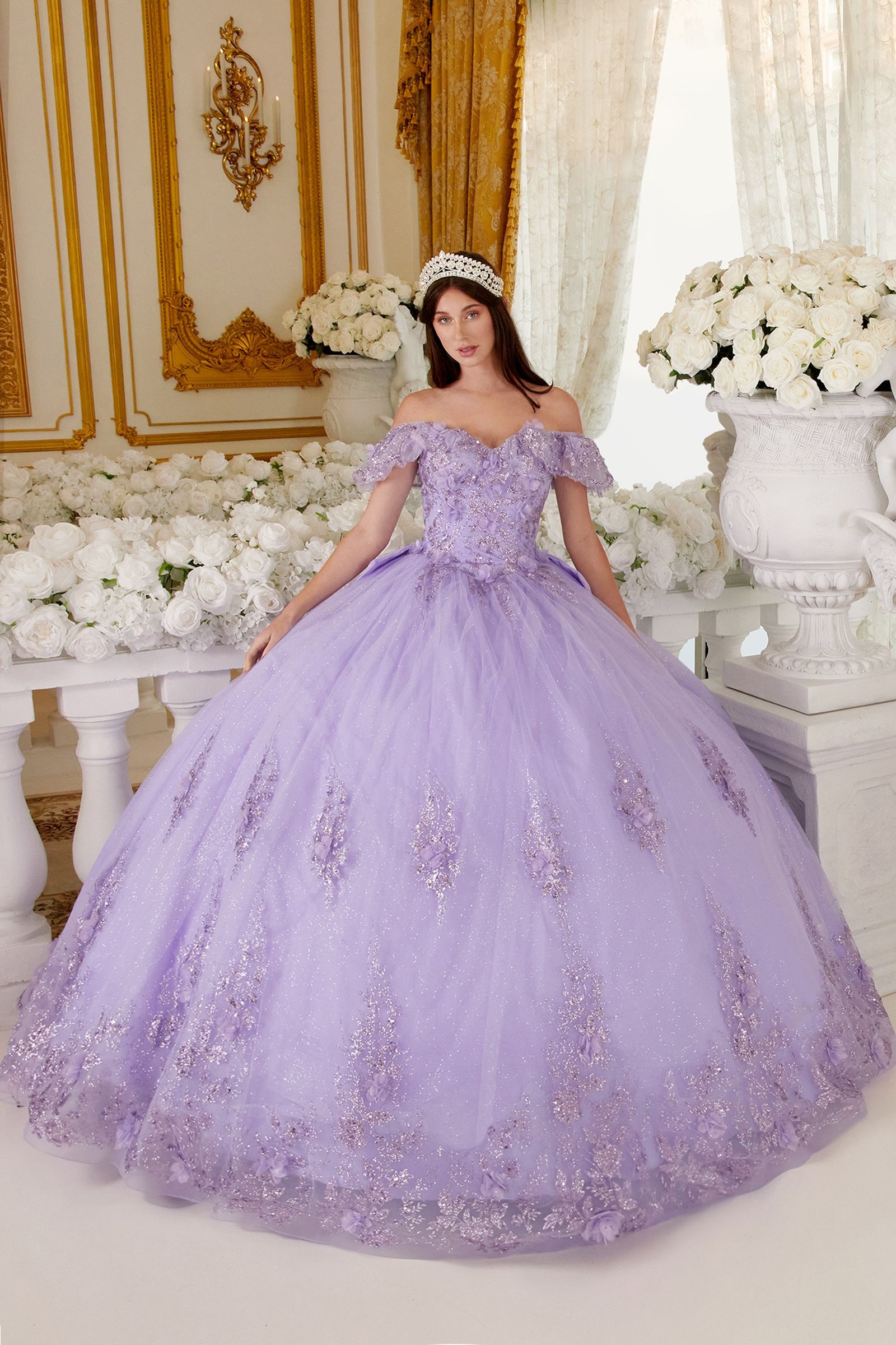 Ladivine - 15701 Off The Shoulder Ball Gown – YDG