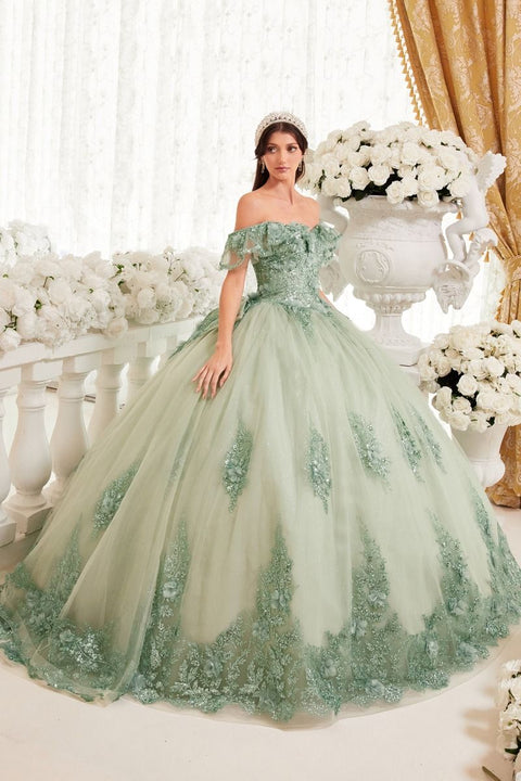 Ladivine - 15701 Off The Shoulder Ball Gown