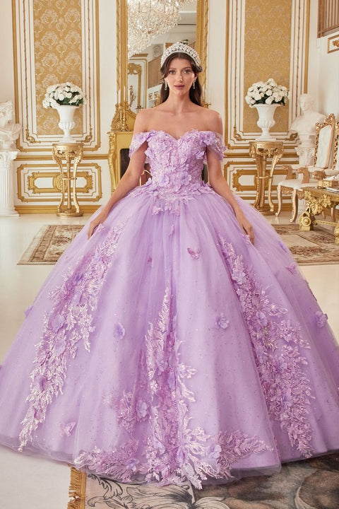 Ladivine - 15713 Off The Shoulder Ball Gown
