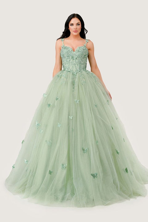 Ladivine - 15718 Lace Ball Evening Gown