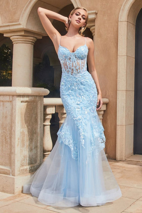 Ladivine - 9316 Lace Mermaid Gown