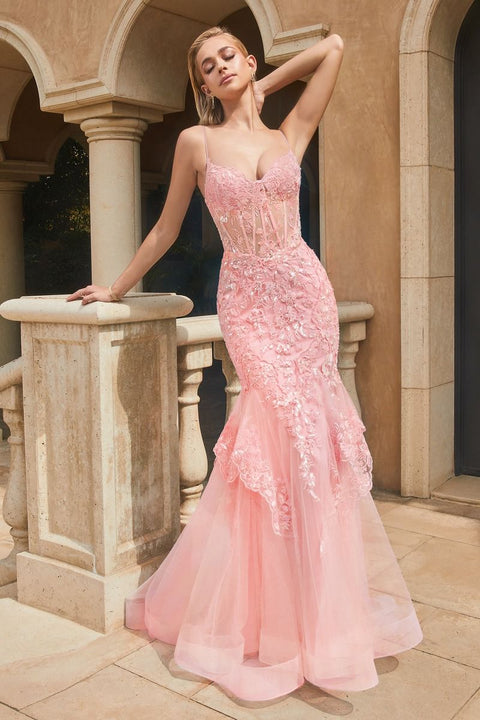Ladivine - 9316 Lace Mermaid Gown