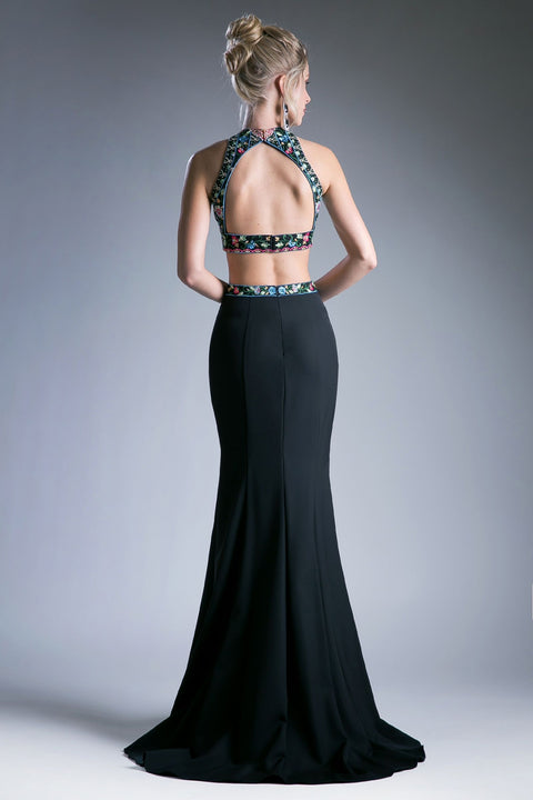 Ladivine - C80312 Floral Two Piece Gown