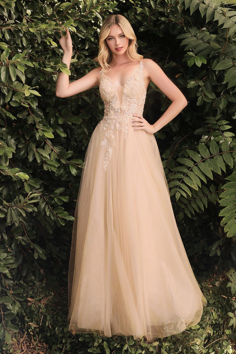 Ladivine - CB075 Floral A-line Gown