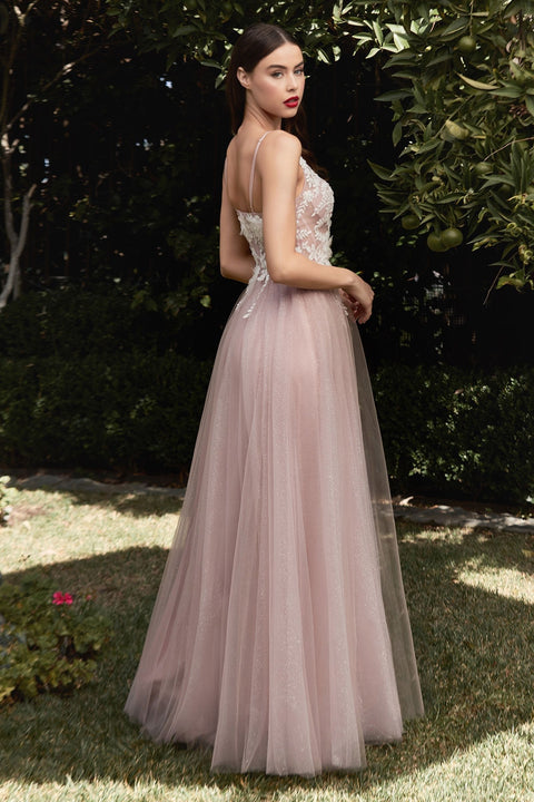 Ladivine - CB075 Floral A-line Gown