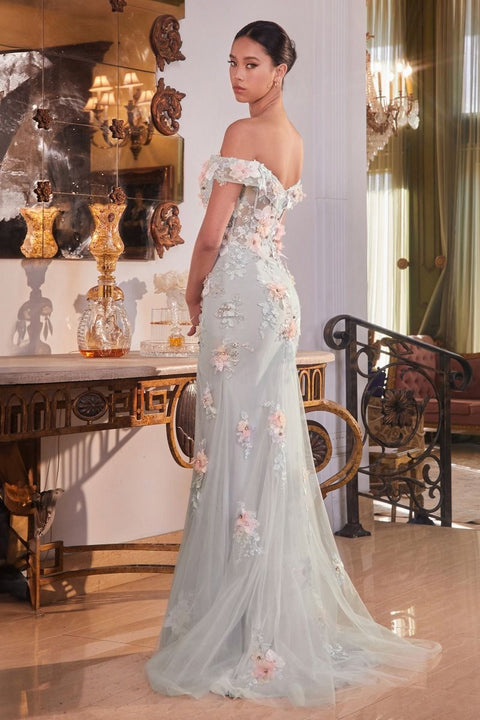 Ladivine - CD005 Floral Off The Shoulder Gown