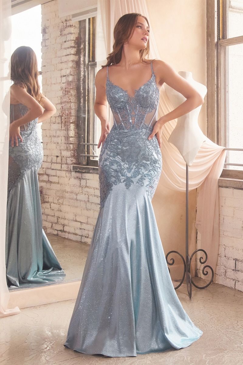 chinese dress ladies Davinci Bridal 50783 Mermaid Fit and Flare Lace V-Neck Detachable Train Wedding Gown 18 / Ivory/Ivory main image 1