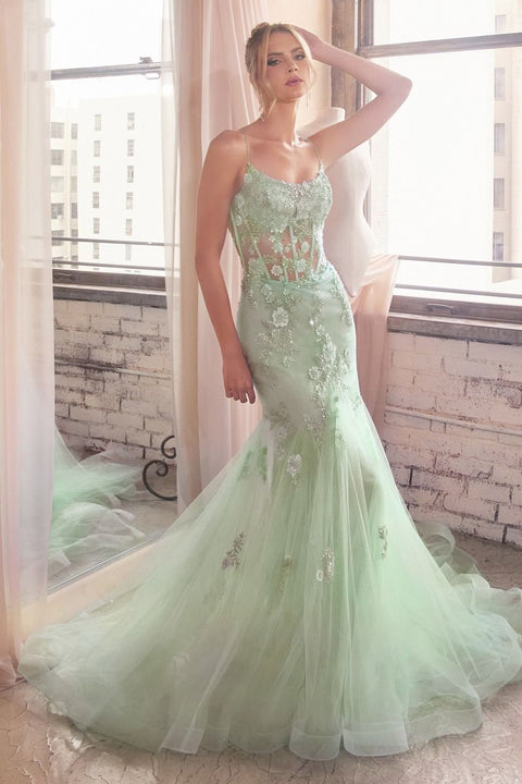 Ladivine - D145 Floral Mermaid Dress