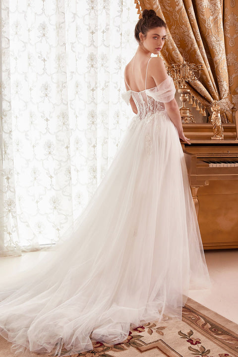 Ladivine - WN307 Tulle Sweetheart Neckline A-line Ball Gown