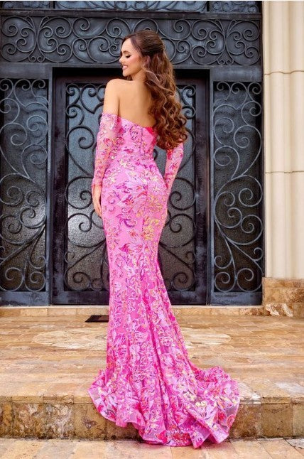 Portia And Scarlett V Neck Strapless Prom Dress PS24319