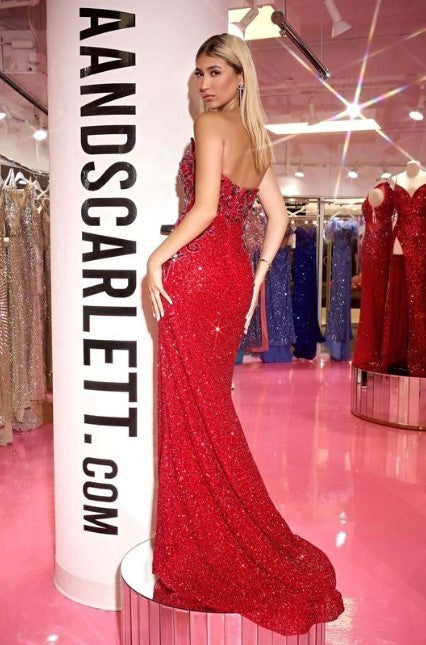 Portia And Scarlett V Neck Strapless Prom Dress PS24878C