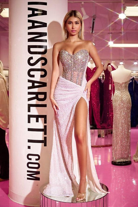 Portia And Scarlett Sweetheart Neck Strapless Couture Dress PS24850C