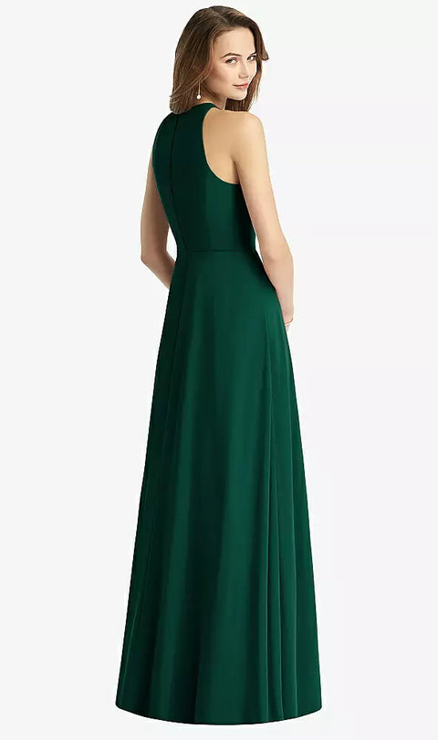 Thread Bridesmaid Th011 Sleeveless Halter Chiffon Maxi Dress