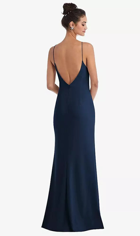 Thread Bridesmaid Th047 Open-back High-neck Halter Trumpet Gown