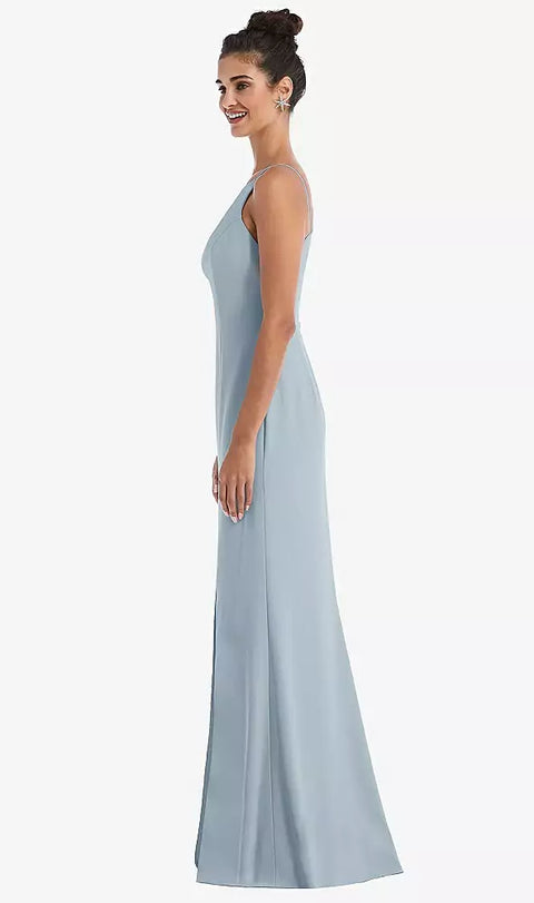 Thread Bridesmaid Th047 Open-back High-neck Halter Trumpet Gown