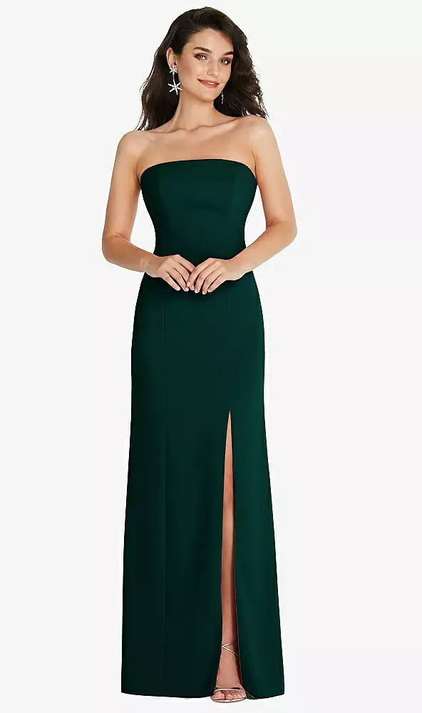 Thread Bridesmaid Th089 Strapless Scoop Back Maxi Dress With Front Sli – YDG