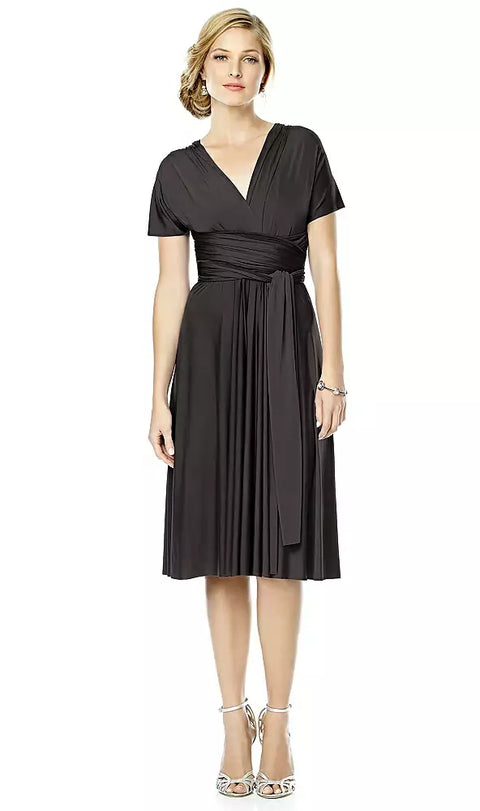 Twist Dresses Mj-twist1 Twist Wrap Convertible Cocktail Dress