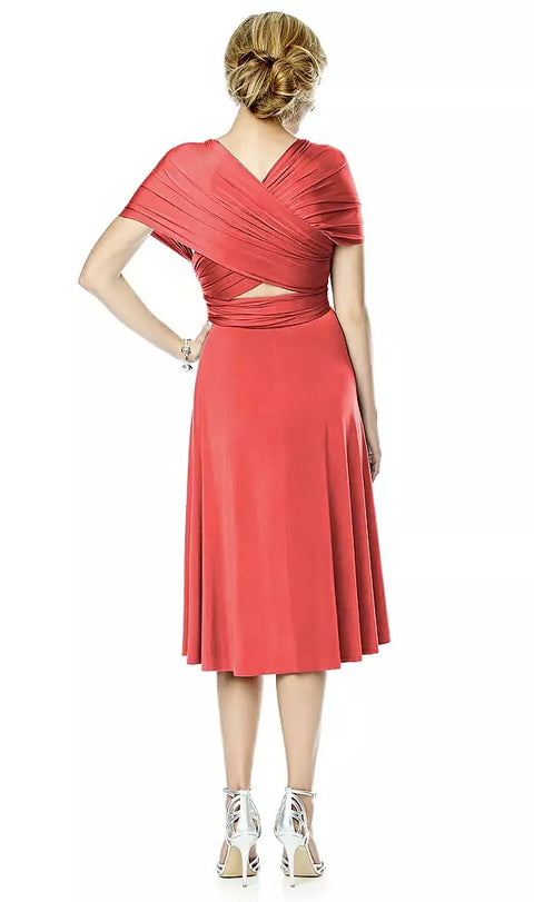 Twist Dresses Mj-twist1 Twist Wrap Convertible Cocktail Dress