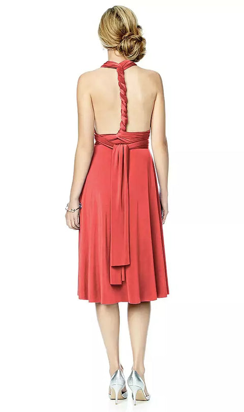 Twist Dresses Mj-twist1 Twist Wrap Convertible Cocktail Dress